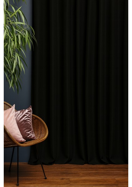 Siyah Termal %100 Işık Geçirmez Kornişli Blackout Karartma Saten Perde fiyatları