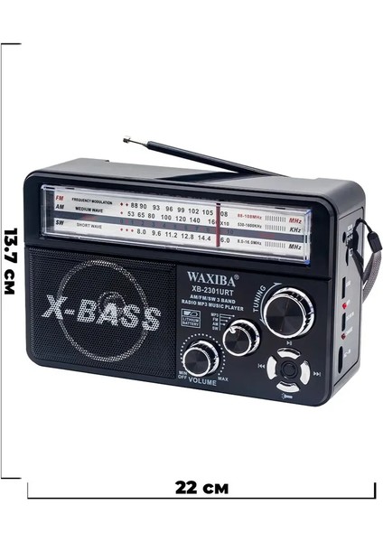 Nostaljik Radyo Waxıba Nostaljik Radyo Bluetooth Fm USB XB-2301RT (5314) modelleri