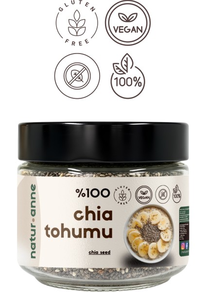 Chia Tohumu 2 Adet 150 gr Cam Kavanoz - Doğal , Katkısız , Koruyucusuz , Premium indirimleri