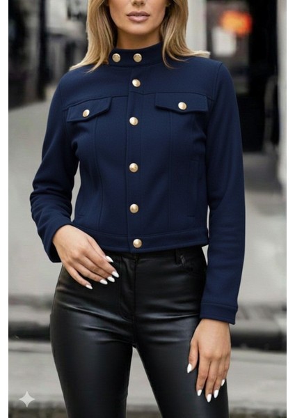 Cottonlab Kadın Uzun Kollu Yakadan ve Önden Düğmeli Süet Kısa Ceket modelleri