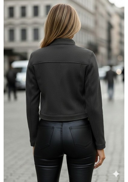 Cottonlab Kadın Uzun Kollu Yakadan ve Önden Düğmeli Süet Kısa Ceket fiyatları