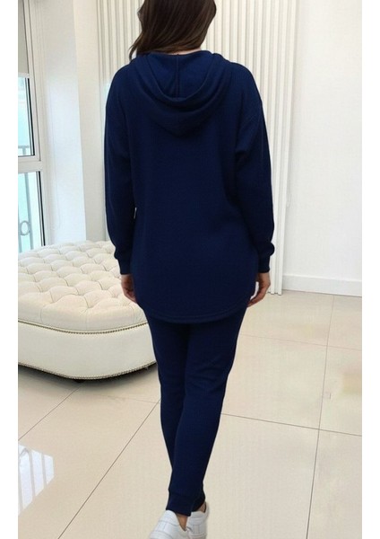 Cottonlab Kadın Uzun Kollu Kapşonlu Meloni Bluz ve Pantolon Ikili Takım fırsatları