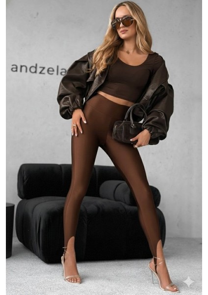 Cottonlab Kadın Yüksek Bel Topuk Altından Geçmeli Dalgıç Tayt fiyatları