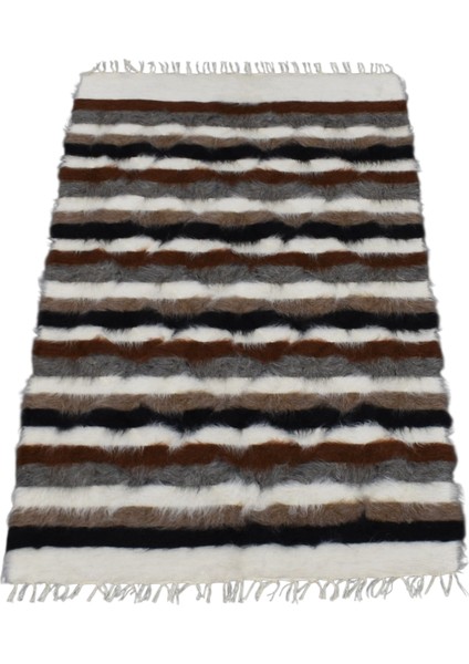 El Dokuma Tiftik Yün Siirt Battaniyesi Kilim 0487 - Yeni - Çok Renkli modelleri