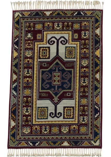 El Dokuma Iran Acem Yün Halı 0445 - Yeni - Çok Renkli