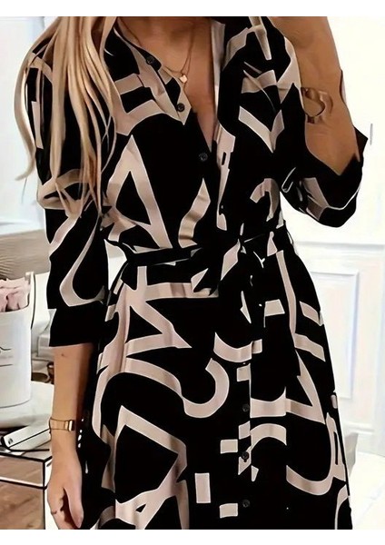 Cottonlab Kadın Uzun Kollu Yakalı Önden Düğmeli Uzun Süprem Elbise fiyatları