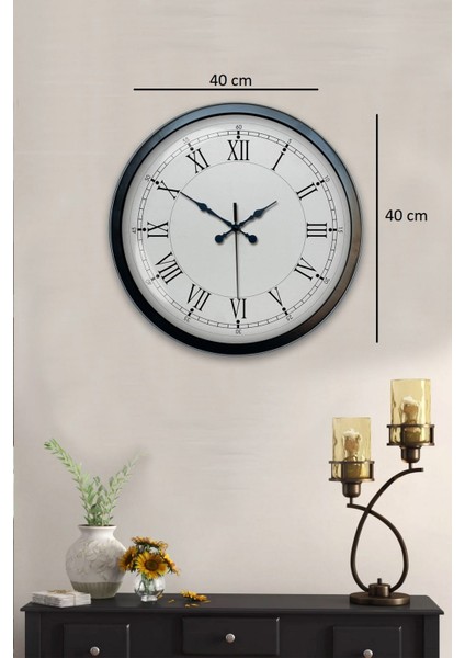 Zentime 40 cm Siyah Şık Duvar Saati indirimleri