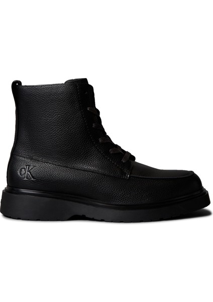 Siyah Erkek Bot Combat Ess Lace Up Apron Lth W