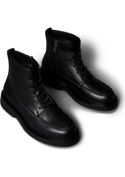 Siyah Erkek Bot Combat Ess Lace Up Apron Lth W modelleri