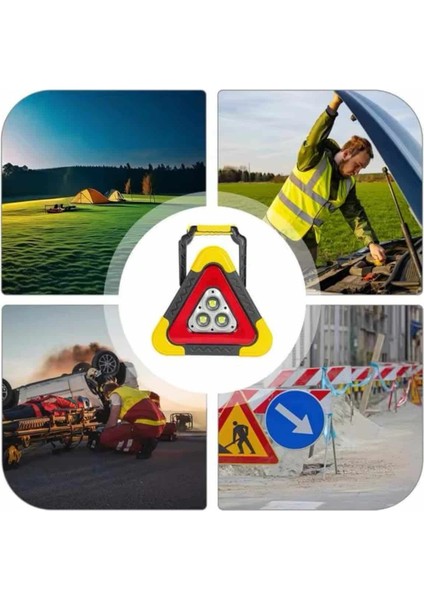 Bfs Işıklı Üçgen Reflektör LED Projektör Acil Durum Feneri Flaşör 500 Lümen fiyatları