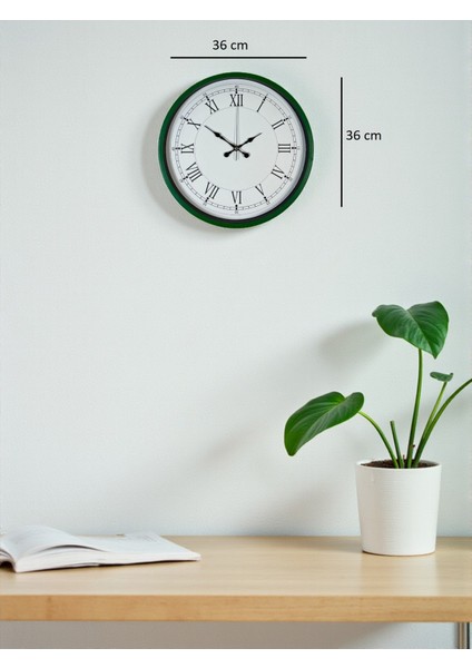 Zentime 36 cm Yeşil Dekoratif Duvar Saati indirimleri