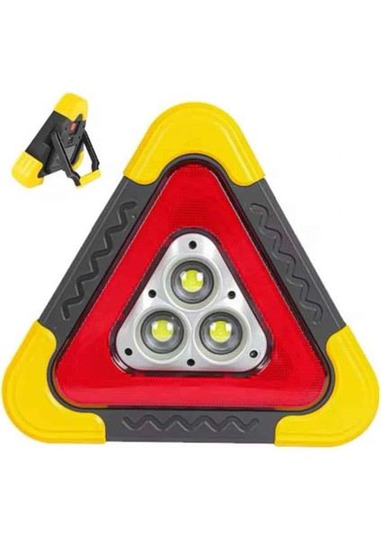 Bfs Reflektör Güneş Panelli Solarlı Şarjlı Üçgen Işıklı Trafik Reflektör Fener indirimleri