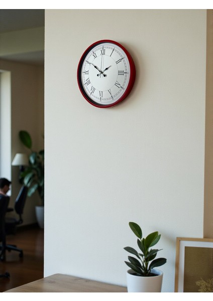 Zentime 36 cm Kırmızı Dekoratif Duvar Saati fırsatları
