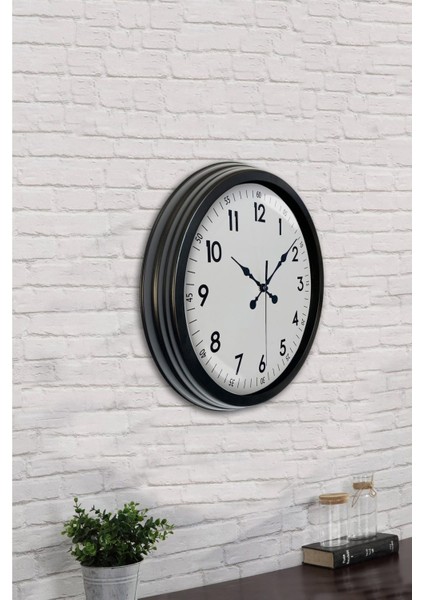 Zentime 40 cm Siyah Şık Duvar Saati fırsatları