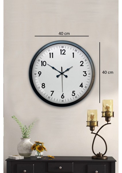 Zentime 40 cm Siyah Şık Duvar Saati indirimleri