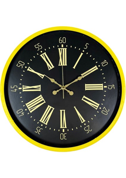Zentime 36 cm Sarı Dekoratif Duvar Saati fiyatları