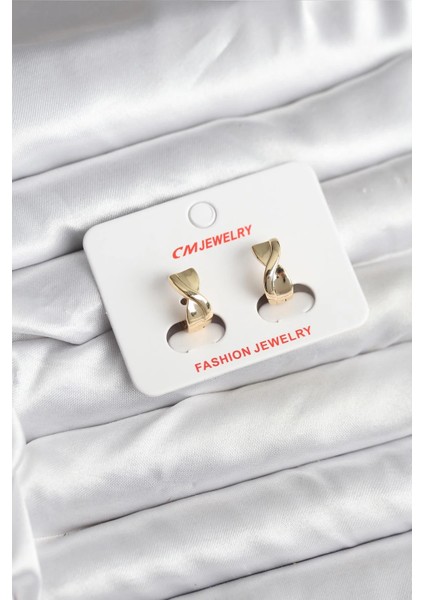 Bfs 14K Gold Renk Kaplama cm Kadın Küpe