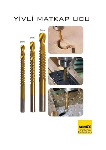 Bfs Yivli Matkap Ucu Hss Spiral Yivli Kademeli Matkap Ucu Metal Ahşap Plastik 5-8 mm