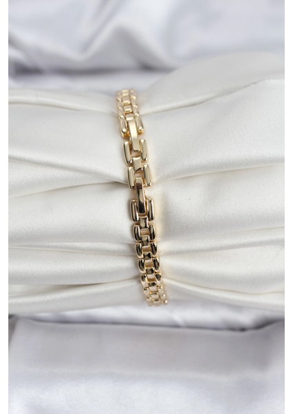 Bfs 14K Gold Renk Kaplama Zirkon Kare Taşlı cm Kadın Bileklik fiyatları