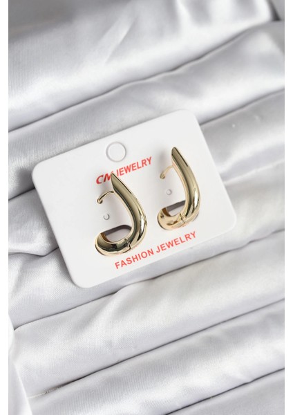 Bfs 14K Gold Renk Kaplama cm Kadın Küpe