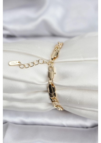 Bfs 14K Gold Renk Kaplama Zincir Model cm Kadın Bileklik fiyatları