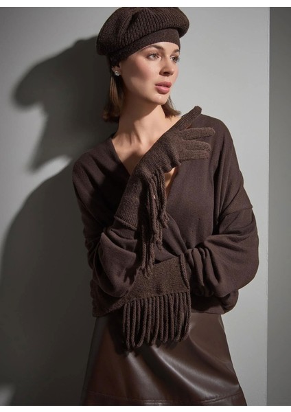 Kahve Kadın Bere 2526WB04 modelleri