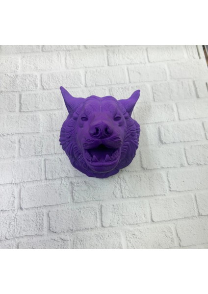 Bfs Dekoratif Mor Kurt Duvar Heykeli Asılabilir Hediyelik 25X19 cm modelleri