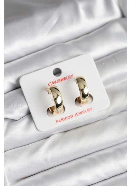 Bfs 14K Gold Renk Kaplama Halka cm Kadın Küpe