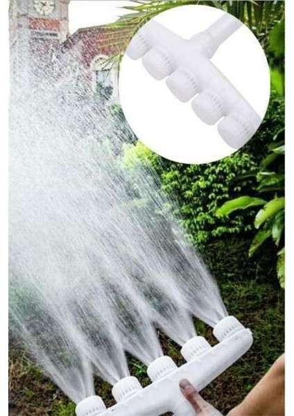 5 Kafalı Peyzaj Bahçe Tarla Çim Sulama Başlığı Yüksek Basınçlı Su Püskürtücü Hortum Aparatı