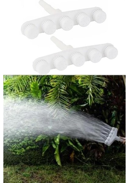 5 Kafalı Peyzaj Bahçe Tarla Çim Sulama Başlığı Yüksek Basınçlı Su Püskürtücü Hortum Aparatı