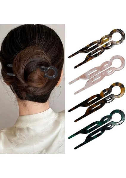 Asetat U-Şekilli Saç Tokası Modern Günlük Kuaför Eri Yeni Saç Tokası Büyük Evrensel Küçük Balık Saç Tokası Başlıklar (Yurt Dışından)