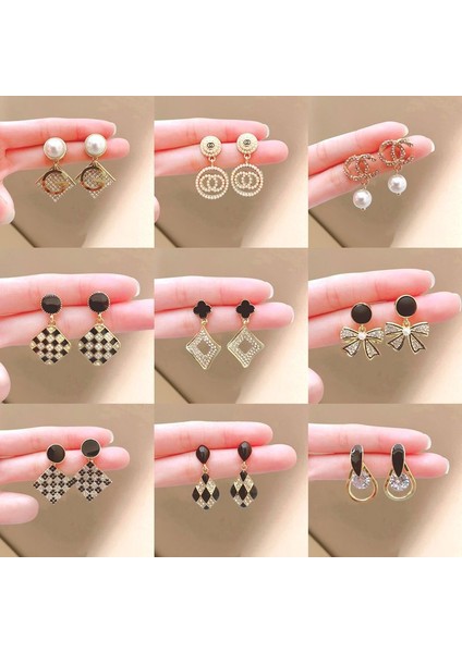 Yeni Mizaç Moda Yay Aşk Küpeleri Kıdemli Yüz Duygusu Geometrik Işık Lüks Küpeler (Yurt Dışından) fiyatları