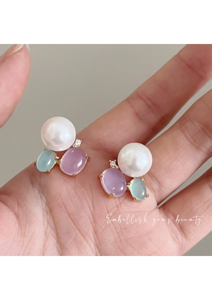 925 Iğne Küpe Kız Kalp Ins Küpe Asimetrik Balık Kuyruğu Deniz Kabuğu Uzun Bölüm Mizaç Net Kırmızı Süper Peri Küpe (Yurt Dışından)