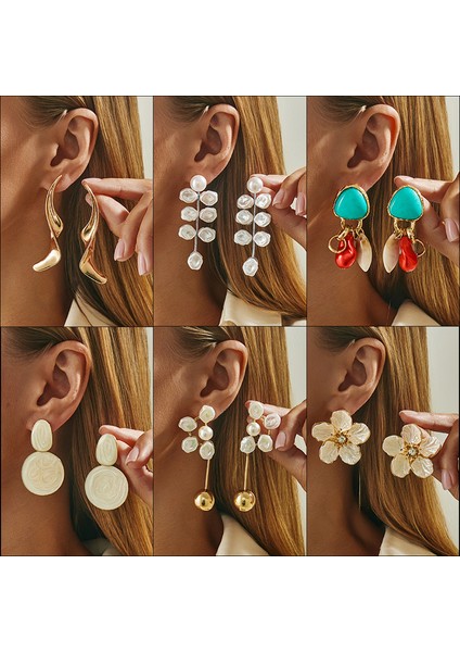 Yeni Küpeler Eğlence Tatil Tarzı Uzun Küpeler Çiçek Niş Hafif Lüks Popüler Kadın Küpeleri (Yurt Dışından) fiyatları