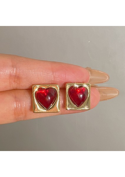 Kırmızı Noel Retro Sonbahar ve Kış Küpeleri Kadın Niş Küpeler Kadın Işık Lüks Mizaç Kıdemli Yeni Yıl Patlama Modelleri Yeni Küpeler (Yurt Dışından)