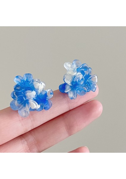 925 Iğne Küpe Kız Kalp Ins Küpe Asimetrik Balık Kuyruğu Deniz Kabuğu Uzun Bölüm Mizaç Net Kırmızı Süper Peri Küpe (Yurt Dışından)