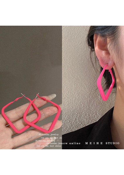 Gül Kırmızı Kalp Küpe Kadın Anlamda Mizaç Niş Tasarım Baharatlı Kız Küpe Küpe Dopamin Beyazlatma Küpe G (Yurt Dışından) indirimleri