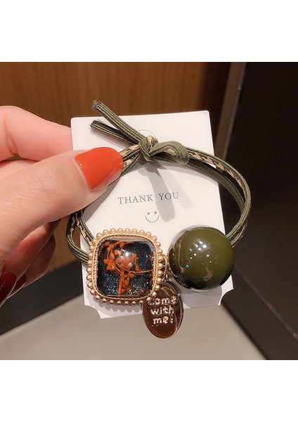 Yüksek Elastikiyet Dalı Saç Bandı Saç Bağı Kızlar Çok Yönlü Kafa Bandı Kıdemli Deri Bant Duygusu Başlık Moda Tatlı Saç Aksesuarları (Yurt Dışından)