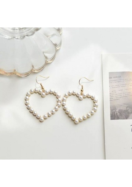 925 Gümüş Iğne Fransız Mizaç Inci Küpe Kore Versiyonu Küpe Kıdemli Duygusu Aşk Çiçek Yüz Küpe ile Kadın (Yurt Dışından)