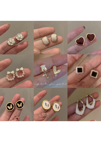 925 Gümüş Iğne Fransız Mizaç Inci Küpe Kore Versiyonu Küpe Kıdemli Duygusu Aşk Çiçek Yüz Küpe ile Kadın (Yurt Dışından) fiyatları