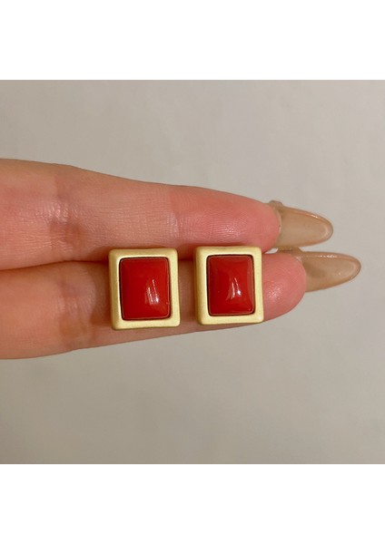 Kırmızı Noel Retro Sonbahar ve Kış Küpeleri Kadın Niş Küpeler Kadın Işık Lüks Mizaç Kıdemli Yeni Yıl Patlama Modelleri Yeni Küpeler (Yurt Dışından)