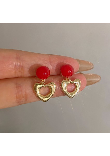 Kırmızı Noel Retro Sonbahar ve Kış Küpeleri Kadın Niş Küpeler Kadın Işık Lüks Mizaç Kıdemli Yeni Yıl Patlama Modelleri Yeni Küpeler (Yurt Dışından)