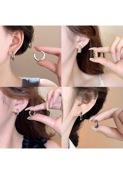 Basit Zirkonya Küçük Küpeler Küpeler Küpeler Niş Işık Lüks Kıdemli Bitkisel Halka Küpe Duygusu Moda Mizaç Yüz Küpe Aksesuarları ile (Yurt Dışından) modelleri