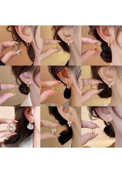 Basit Zirkonya Küçük Küpeler Küpeler Küpeler Niş Işık Lüks Kıdemli Bitkisel Halka Küpe Duygusu Moda Mizaç Yüz Küpe Aksesuarları ile (Yurt Dışından) fırsatları