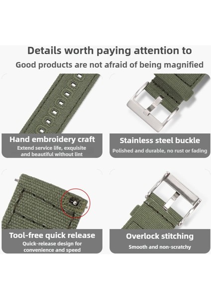 Tuval Saat Kayışı 22MM (Yurt Dışından) fırsatları