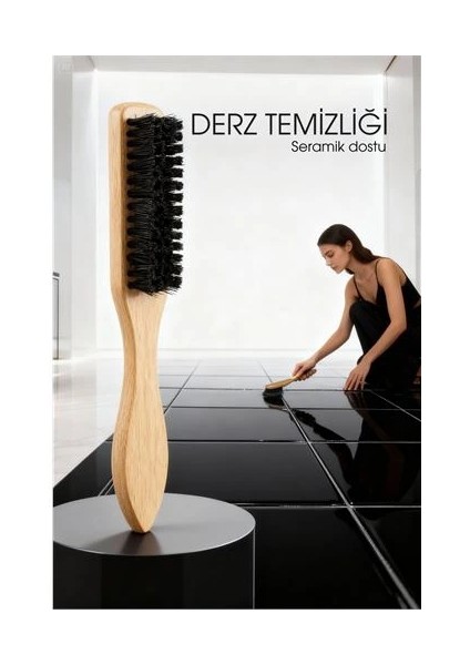 Bfs Ahşap Saplı Derz Temizleme Fırçası – Hassas Seramikler Için Bristol Kıllı Fırça