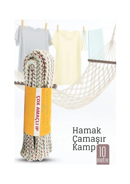 Bfs Hamak Ipi - Çok Amaçlı Kalın Ip - Çamaşır Ipi 10 Metre
