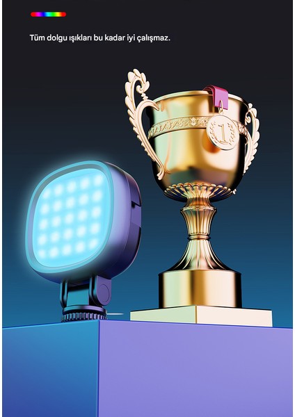 Rgb Çekim Işığı Tripod Telefon Kamera Laptop Uyumlu Ayarlanabilir Selfie Işığı Tiktok Video Çekim Işık fırsatları