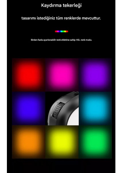 Rgb Çekim Işığı Tripod Telefon Kamera Laptop Uyumlu Ayarlanabilir Selfie Işığı Tiktok Video Çekim Işık