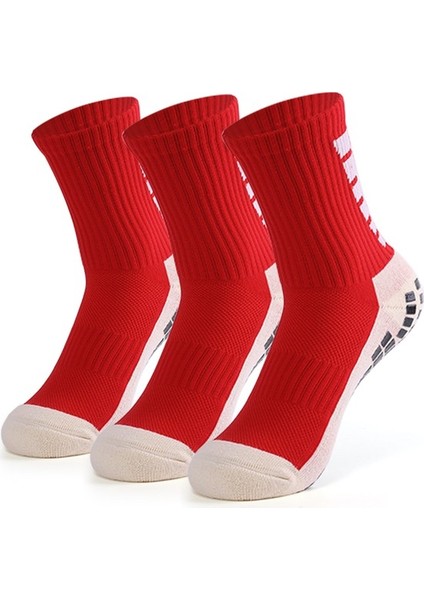 3 Çift Erkek Kaymaz Futbol Çorapları Basketbol Için Sıkıştırma (Yurt Dışından)